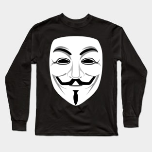 Minimalist Guy fawkes Long Sleeve T-Shirt